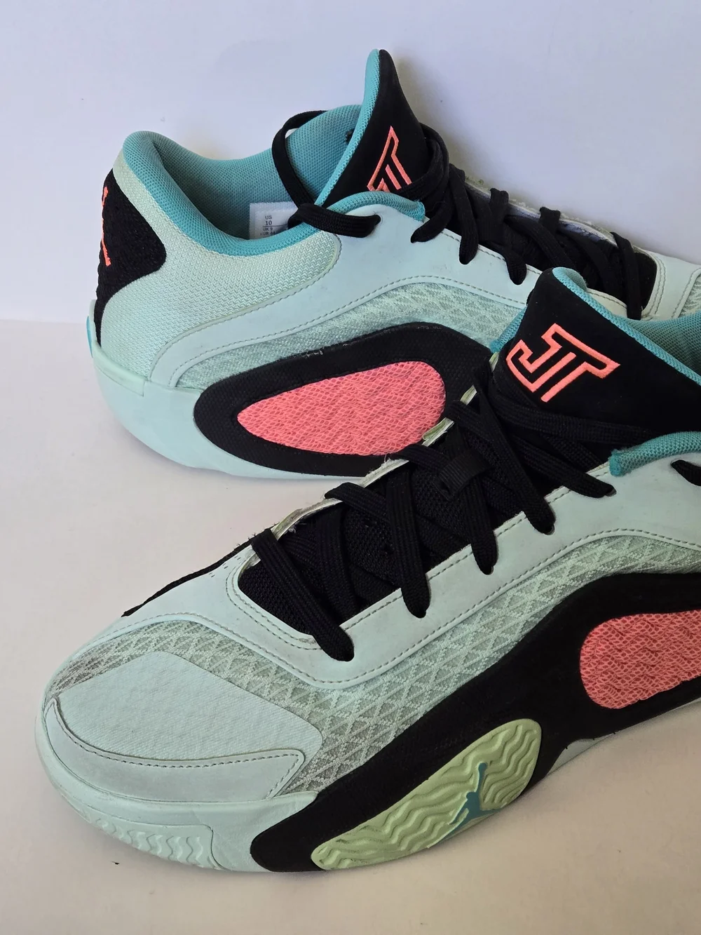 Nike Air Jordan Tatum 2 Mint Foam Lava Glow Black Size 10 FJ6457-300 Sneak JT